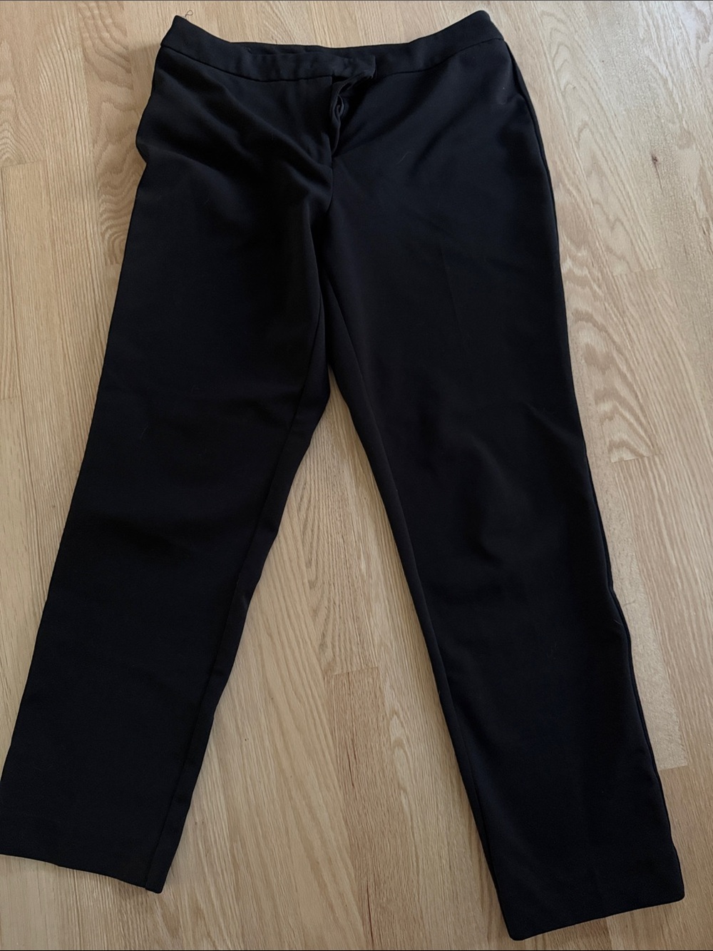 Anne Klein Black Women's Trousers with Logo Tag - Ankle Length